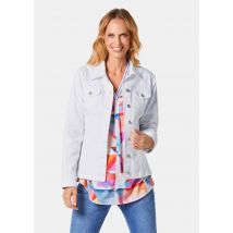 Zeitlose Jeansjacke mit tollen Details - weiss - Gr. 22 von Goldner Fashion