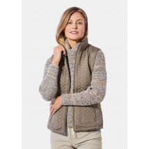 Gilet avec doublure en peluche en grandes tailles - beige - Gr. XXL de Goldner Fashion