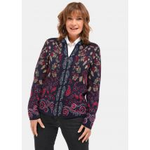 Cardigan - marine / à motifs - Gr. 54 de Goldner Fashion