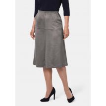 Jupe aspect velours - gris - Gr. 46 de Goldner Fashion