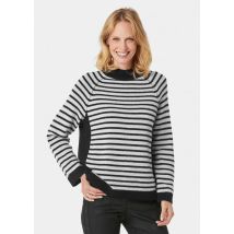 Pull rayé en cachemire - noir / gris / rayé - Gr. 40 de Goldner Fashion