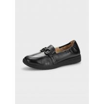 Slipper aus echtem Leder - schwarz - Gr. 39 von Goldner Fashion