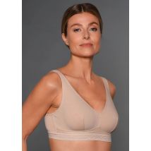 Soutien-gorge en coton sans armatures - beige - Gr. 85 C de Goldner Fashion