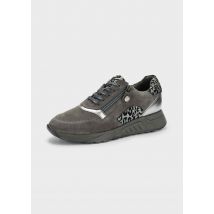Sneaker aus Wildleder - grau - Gr. 41 von Goldner Fashion