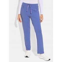 Suoralahkeiset vapaa-ajan housut solmimisnauhalla - sininen - Gr. 36 - Goldner Fashion