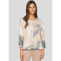 Paita kimaltavalla kirjainkuvioinnilla - beige / myyränruskea / harmaa - Gr. 44 - Goldner Fashion