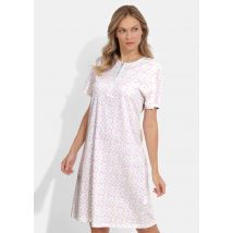 Nachthemden im 2er-Pack aus Baumwolle - rosé / gemustert - Gr. 24/25 von Goldner Fashion