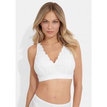 Kanten beha zonder beugels - wit - Gr. 100 D van Goldner Fashion