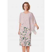 Robe imprimée à fleurs avec mousseline - vieux rosé / à fleurs - Gr. 22 de Goldner Fashion