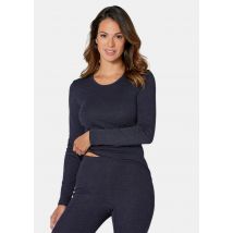 Thermo Damen-Unterwäsche Langarmshirt - marine / melange - Gr. 36 von Goldner Fashion