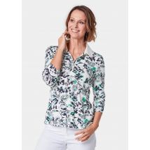 Polo imprimé avec col blanc contrastant - crème / mousse / à motifs - Gr. 26 de Goldner Fashion