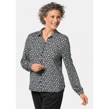 Chemisier en jersey extensible - noir / crème / à motifs - Gr. 23 de Goldner Fashion
