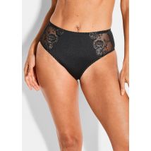 Taillenslip mit Spitzeneinsatz - schwarz - Gr. 38 von Goldner Fashion