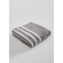 Drap de bain - taupe / blanc / rayé - Gr. Taille standard de Goldner Fashion