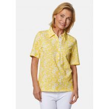 Polo imprimée en tissu piqué - jaune / blanc - Gr. 23 de Goldner Fashion