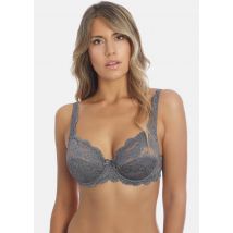 Spitzen-BH mit Bügel - anthrazit - Gr. 100 B von Goldner Fashion