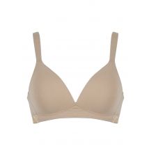 Bügelloser Soft-BH mit Baumwolle - caramel - Gr. 90 D von Goldner Fashion