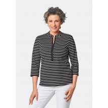 T-shirt long - noir / crème / rayé - Gr. 25 de Goldner Fashion