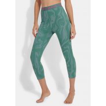 7/8-legging met een brede tailleband - turquoise / gedess. - Gr. XS van Goldner Fashion