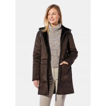 Manteau en similicuir suédé avec doublure en peluche - braun - Gr. S de Goldner Fashion