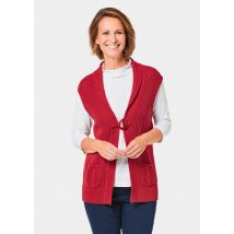 Gilet en tricot à fil ruban - rouge - Gr. 46 de Goldner Fashion