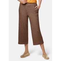 Pantalon imprimé VERA au tombé fluide - noir / camel - Gr. 44 de Goldner Fashion