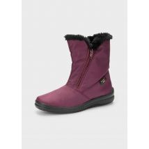Gevoerde winterlaarzen met ritssluiting - bordeaux - Gr. 37 van Goldner Fashion