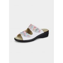 Mules confortables spécial hallux - blanc / multicolore - Gr. 40 de Goldner Fashion