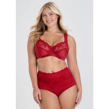 Elégant panty avec dentelle - rouge - Gr. 44 de Goldner Fashion