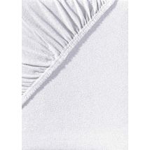 Drap-housse en éponge stretch - blanc - Gr. 90-100 x 200 cm de Goldner Fashion