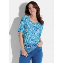 Shirt - turquoise / bleu / blanc / à motifs - Gr. 25 de Goldner Fashion