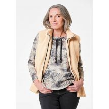 Gilet Teddy avec col montant - beige - Gr. 21 de Goldner Fashion