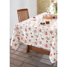 Nappe carrée - blanc / à fleurs - Gr. 130 x 170 cm de Goldner Fashion