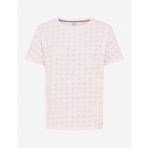 Reikäkirjailtu paita puhdasta puuvillaa - roosa - Gr. 42 - Goldner Fashion