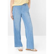 Wijde broek met een elastische tailleband van licht denim - lichtblauw - Gr. 19 van Goldner Fashion