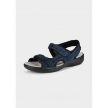 Leder-Sandalen mit Klettverschluss - marine - Gr. 36 von Goldner Fashion