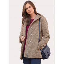 Veste en tissu bouclette - beige - Gr. 22 de Goldner Fashion