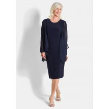 Robe avec veste en mousseline - marine - Gr. 20 de Goldner Fashion