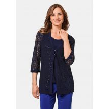 Boléro en dentelle à paillettes - marine - Gr. 22 de Goldner Fashion