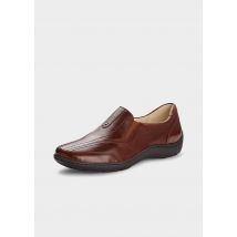 Slipper aus Leder - cognac - Gr. 37 von Goldner Fashion