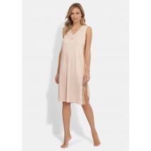 Alusmekko silkki- ja pitsiosilla - beige - Gr. 36 - Goldner Fashion