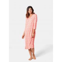 3/4-hihainen yöpaita - korallinpunainen / valkoinen / kuvioll. - Gr. 20 - Goldner Fashion