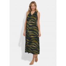 Vapaa-ajan mekko eläinkuosilla - khaki / musta / kuvioll. - Gr. 46 - Goldner Fashion