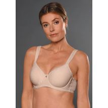 Trageangenehmer BH mit weichem Bügel - beige - Gr. 95 D von Goldner Fashion