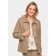 Veste aspect daim - camel / chiné - Gr. 44 de Goldner Fashion