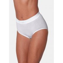 Lot de 2 slips hauts en coton et Elasthanne - blanc - Gr. 52 de Goldner Fashion