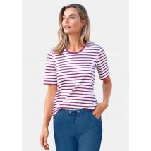 T-shirt rayé - blanc / lilas / rayé - Gr. 20 de Goldner Fashion