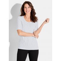 Le T-shirt - weiß / schwarz / à motifs - Gr. 23 de Goldner Fashion