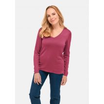Pull encolure en V - bordeaux - Gr. 20 de Goldner Fashion