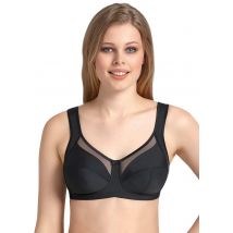 Bügelloser, nahtgeformter BH mit Komfortträgern - schwarz - Gr. 100 B von Goldner Fashion